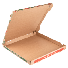 BOÎTES PIZZA MICROCANNELURE  350 G/M2 40x40x3,5 CM NATUREL CARTON (100 UNITÉ)