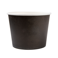 POTS 1000 ML 300 + 18 PE G/M2 Ø13,5x10,4 CM NOIR CARTON (500 UNITÉ)