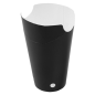 GOBELETS À FRITES AVEC FERMETURE 12 OZ - 360 ML 220 + 18PE G/M2 6,7x12,5 CM NOIR CARTON (100 UNITÉ)