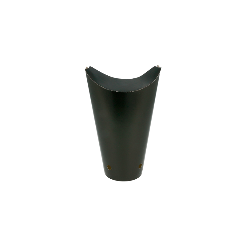 GOBELETS À FRITES AVEC FERMETURE 22 OZ - 660 ML 220 + 18PE G/M2 8,5x18 CM NOIR CARTON (50 UNITÉ)