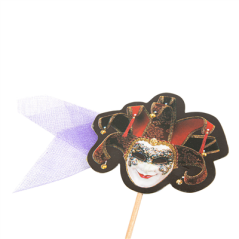DÉCORATIONS GLACES "MASQUES"  18 (h) CM ASSORTI BOIS (100 UNITÉ)