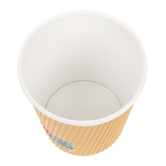 GOBELETS BOISSONS CHAUDES DOUBLE PAROI, ONDULÉ