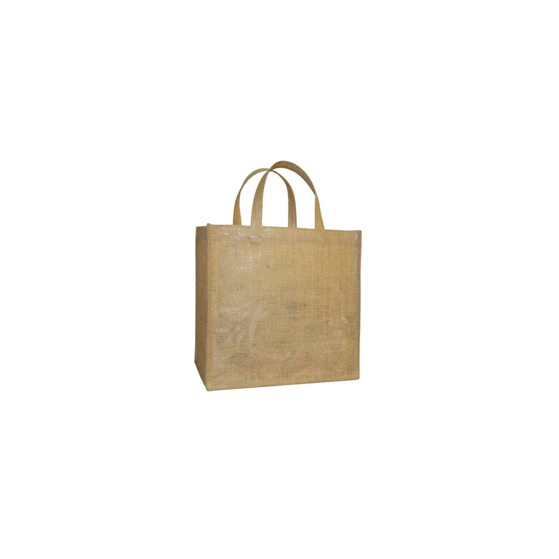SAC SANS DÉCOR AVEC ANSES  260 G/M2 33+24x34,5 CM NATUREL JUTE (10 UNITÉ)