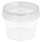 RÉCIPIENTS INVIOLABLES + COUVERCLES 120 ML Ø 6,9x5,2 CM TRANSPARENT PP (1000 UNITÉ)