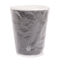 GOBELETS DOUBLE PAROI, ONDULÉ, EMBALLÉ INDIVIDUEL 360 ML 300 + 250 + 18 PE G/M2 Ø 9x11 CM NOIR CARTON (1000 UNITÉ)