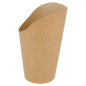 GOBELETS A FRITES OUVERTS 16 OZ - 480 ML 200 + 25PE G/M2 Ø8,5x13,5 CM MARRON CARTON (50 UNITÉ)