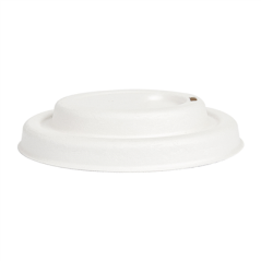 COUVERCLES POUR GOBELETS À CAFÉ 'BIONIC'  Ø 9 CM BLANC BAGASSE (1000 UNITÉ)