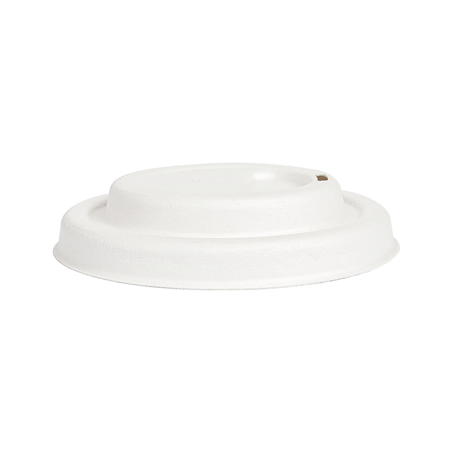COUVERCLES POUR GOBELETS À CAFÉ 'BIONIC'  Ø 9 CM BLANC BAGASSE (1000 UNITÉ)