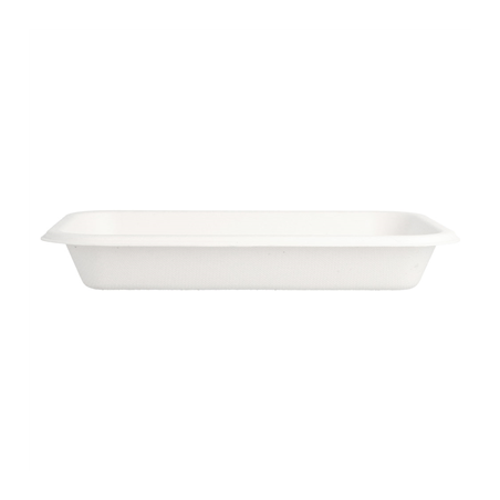 PLATEAUX 'BIONIC' 350 ML 18x12x2,5 CM BLANC BAGASSE (600 UNITÉ)