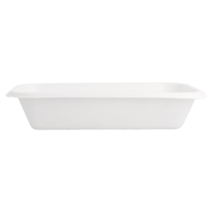 PLATEAUX 'BIONIC' 425 ML 18x12x3,5 CM BLANC BAGASSE (600 UNITÉ)