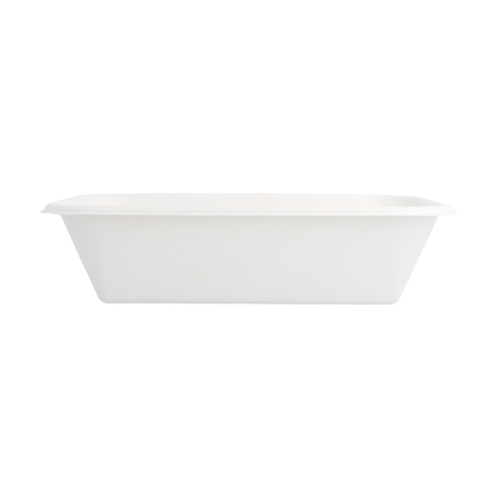 PLATEAUX 'BIONIC' 950 ML 21,5x14x5,2 CM BLANC BAGASSE (600 UNITÉ)