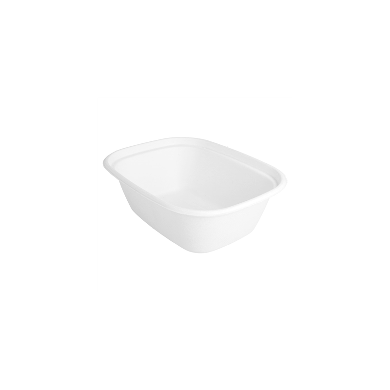 PLATEAUX 'BIONIC' 1800 ML 23,1x18,2x7,7 CM BLANC BAGASSE (300 UNITÉ)