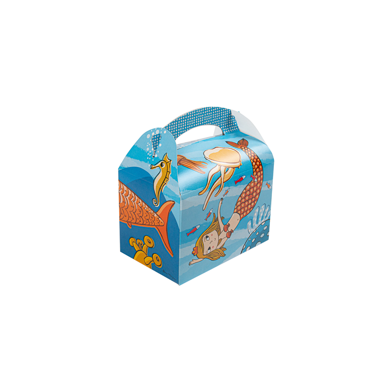 BOÎTES MENU ENFANT "FOND DE LA MER"  320 G/M2 15,50x10,50x17,50 CM QUADRICHROMIE CARTON (300 UNITÉ)
