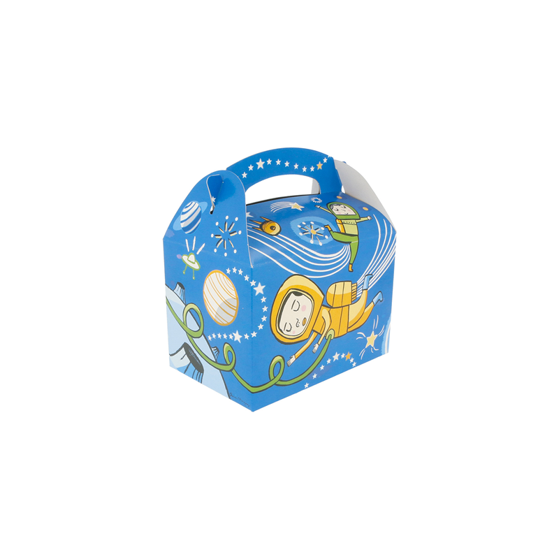 BOÎTES MENU ENFANT "ESPACE"  320 G/M2 15,50x10,50x17,50 CM QUADRICHROMIE CARTON (300 UNITÉ)