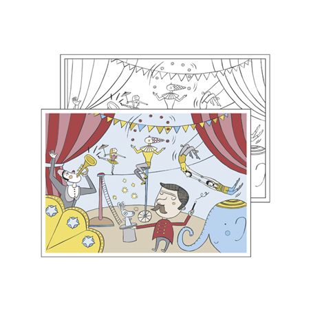 SETS DE TABLE COLORIAGE "CIRCUS"