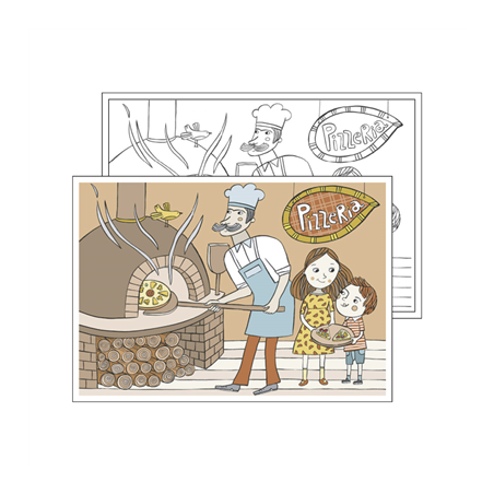 SETS DE TABLE COLORIAGE "PIZZA"