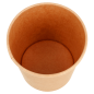 COMBO RÉCIPIENTS + COUVERCLES 480 ML - 16 oz 340 + 18 PE G/M2 Ø 9,7/7,5x10 CM NATUREL KRAFT (250 UNITÉ)