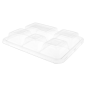 COUVERCLES POUR PLATEAUX 221.92 'BIONIC'  27x22x3,6 CM TRANSPARENT PET (250 UNITÉ)