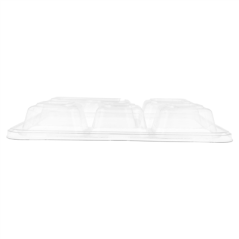 COUVERCLES POUR PLATEAUX 221.92 'BIONIC'  27x22x3,6 CM TRANSPARENT PET (250 UNITÉ)