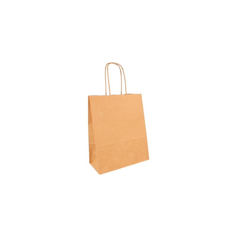 SACS SOS AVEC ANSES  80 G/M2 18+8x21,5 CM NATUREL KRAFT (250 UNITÉ)