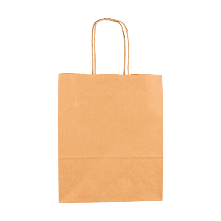 SACS SOS AVEC ANSES  80 G/M2 18+8x21,5 CM NATUREL KRAFT (250 UNITÉ)