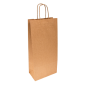SACS SOS AVEC ANSES 2 BOTEILLES  100 G/M2 18+10x39 CM NATUREL KRAFT (250 UNITÉ)