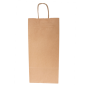 SACS SOS AVEC ANSES 2 BOTEILLES  100 G/M2 18+10x39 CM NATUREL KRAFT (250 UNITÉ)
