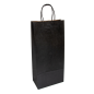 SACS SOS AVEC ANSES 2 BOTEILLES  100 G/M2 18+10x39 CM NOIR KRAFT (250 UNITÉ)