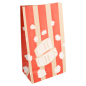 SACS SOS POP CORN 'STRIPES' 2,5 L-85 OZ 80 G/M² 14+8x24 CM NATUREL PARCH.INGRAISSABLE (500 UNITÉ)