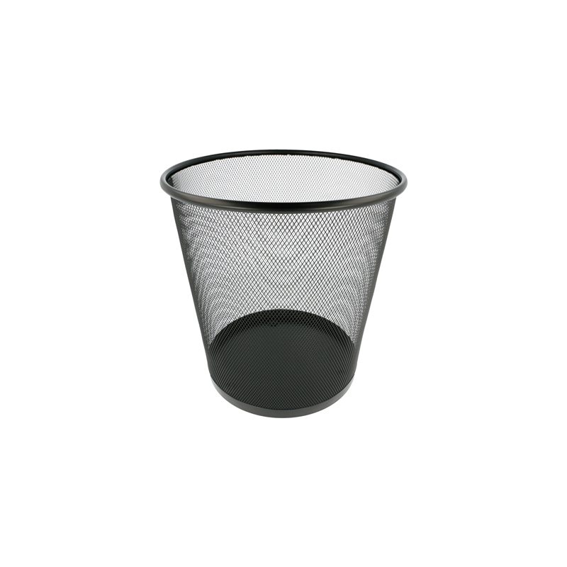 POUBELLE EN MAILLE 11 L Ø 26,5x29 CM NOIR ACIER (12 UNITÉ)