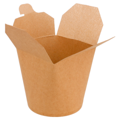 RÉCIPIENTS MULTIUSAGES MICRO-ONDABLES 780 ML 275 + 25 PE G/M2 Ø9x9 CM NATUREL KRAFT (50 UNITÉ)