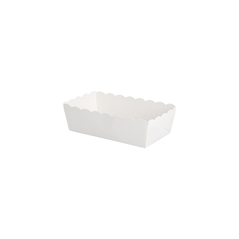 DELI-BARQUETTES  210 + 15 PE G/M2 9x5x3,2 CM BLANC CARTON (100 UNITÉ)