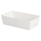 DELI-BARQUETTES  210 + 15 PE G/M2 9x5x3,2 CM BLANC CARTON (100 UNITÉ)