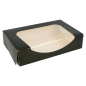 RÉCIPIENTS SUSHI+FÊNETRE  275 G/M2 17,5x12x4,5 CM NOIR CARTON (400 UNITÉ)