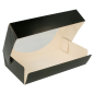 RÉCIPIENTS SUSHI+FÊNETRE  275 G/M2 17,5x12x4,5 CM NOIR CARTON (400 UNITÉ)