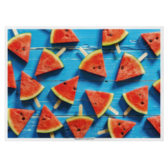 SETS DE TABLE OFFSET 'WATERMELON' 70 G/M2 31x43 CM QUADRICHROMIE PAPIER (2000 UNITÉ)