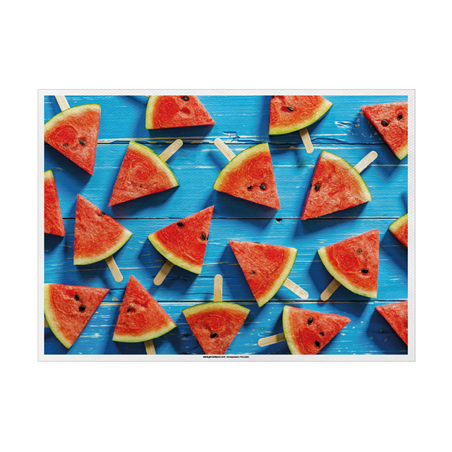 SETS DE TABLE OFFSET 'WATERMELON' 70 G/M2 31x43 CM QUADRICHROMIE PAPIER (2000 UNITÉ)