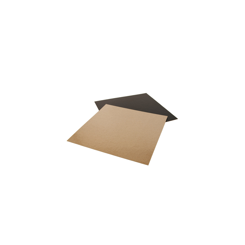 CARTONS PÂTISSERIE DEUX FACES  1100 G/M2 22x22 CM CHOCOLAT/PRALINÉ CARTON (100 UNITÉ)