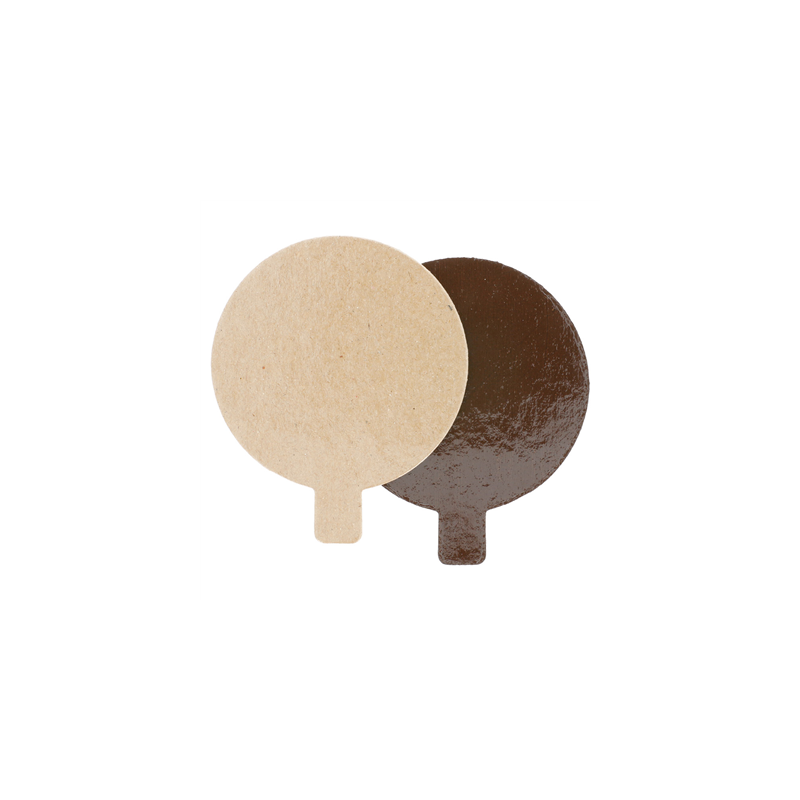 CARTONS PÂTISSERIE DEUX FACES  1100 G/M2 Ø 8 CM CHOCOLAT/PRALINÉ CARTON (200 UNITÉ)