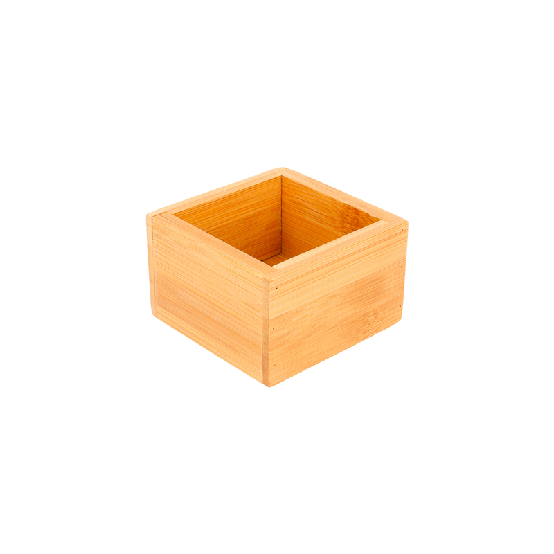 BOÎTE POUR BUFFET  8x8x5 CM NATUREL BAMBOU (1 UNITÉ)