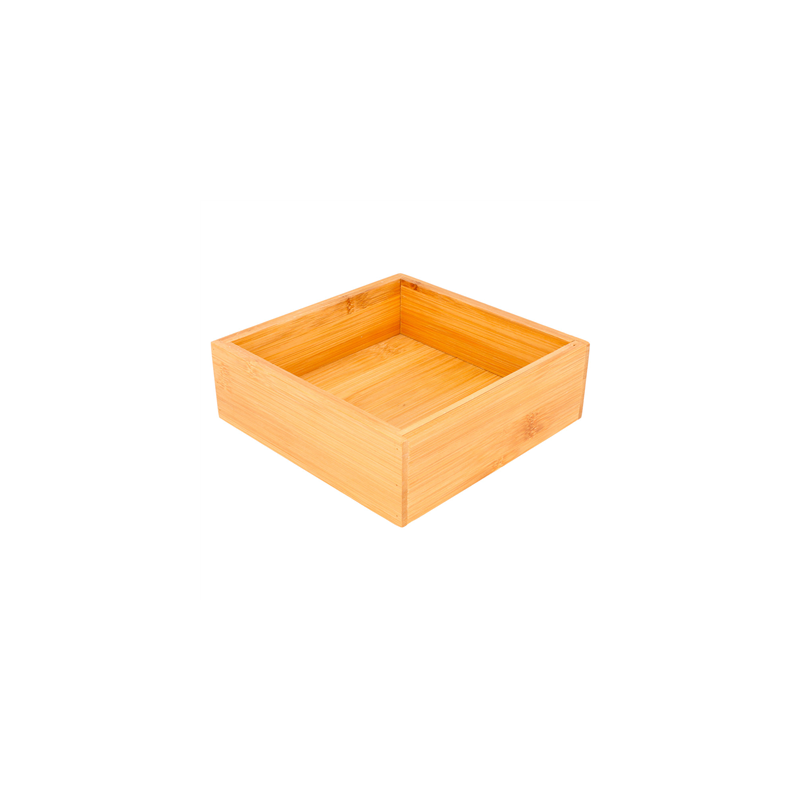 BOÎTE POUR BUFFET  15,5x15,5x5 CM NATUREL BAMBOU (1 UNITÉ)