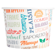 POTS 'PAROLE' 500 ML 280 + 18 PE G/M2 Ø11x8,2 CM BLANC CARTON (500 UNITÉ)