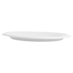 PLATEAUX OVALES 'BIONIC'  26,3x19,9x2 CM BLANC BAGASSE (600 UNITÉ)