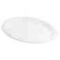 PLATEAUX OVALES 'BIONIC'  31,8x25,5x2,2 CM BLANC BAGASSE (600 UNITÉ)