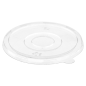 COUVERCLES BAS POUR SALADIERS 215.84-215.03 'BIONIC'  Ø 14x1 CM TRANSPARENT PET (900 UNITÉ)