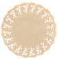 DENTELLES RONDES AJOURÉES  40 G/M2 Ø 30,5 CM NATUREL KRAFT (250 UNITÉ)