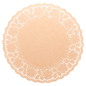 DENTELLES RONDES AJOURÉES  40 G/M2 Ø 42 CM NATUREL KRAFT (250 UNITÉ)