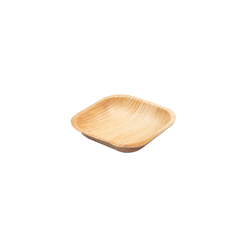 ASSIETTES CARRÉES 'ARECA'  10x10x2,5 CM NATUREL ARECA (200 UNITÉ)