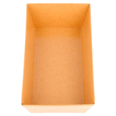 BARQUETTES  250 + 12,5 PE G/M2 13,5x7,5x3,5 CM NATUREL KRAFT (1000 UNITÉ)