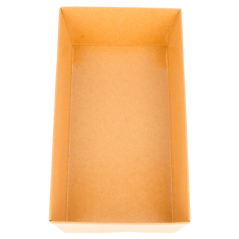 BARQUETTES  250 + 12,5 PE G/M2 15,5x8,5x3,5 CM NATUREL KRAFT (1000 UNITÉ)